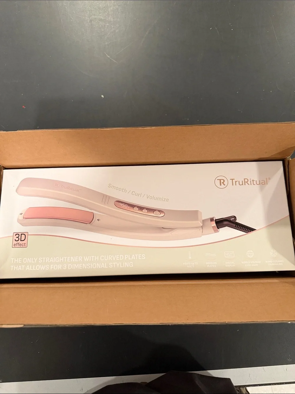 TruRitual 3D Effect Pink Hair Straightener